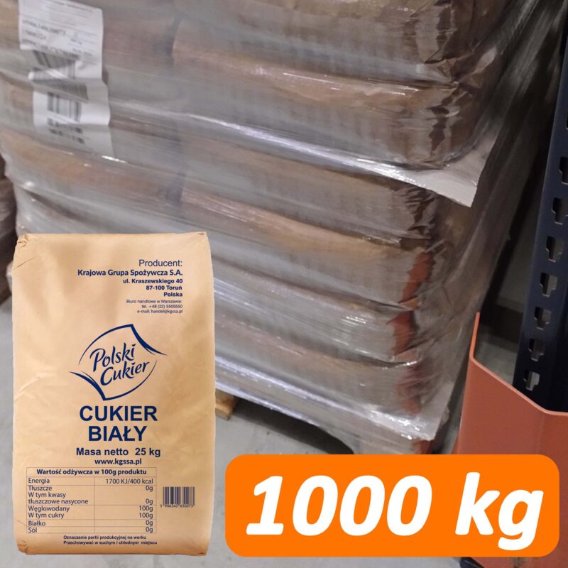 Cukier Polski biały 25kg - paleta 1000kg