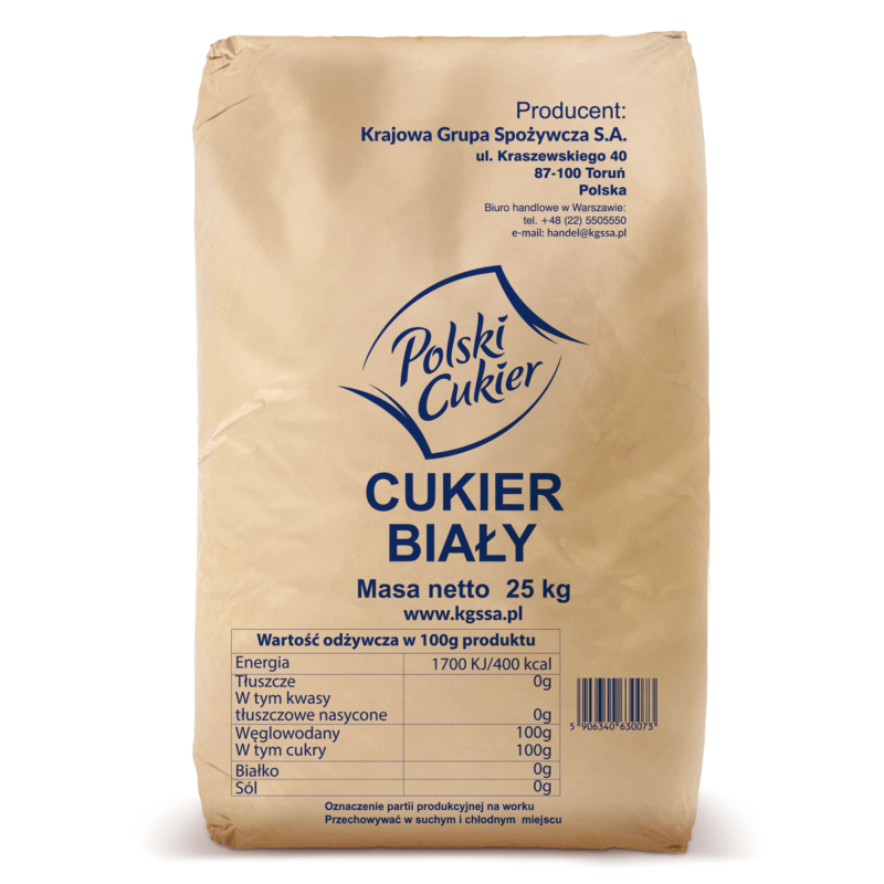 Cukier bialy 25 kg